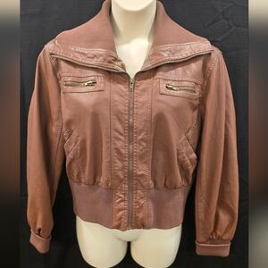 Faux Leather Jacket, Size 3x